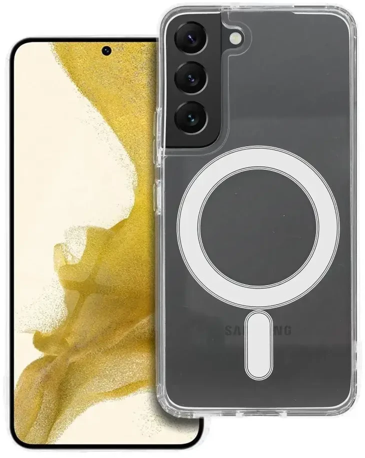 Oem CLEAR MAG COVER dėklas suderinamas su MagSafe skirtas Samsung Galaxy S22 skaidrus