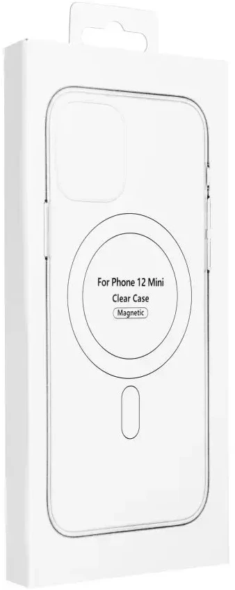 Oem Originalus „iPhone 12 MINI“ skaidrus „Mag“ dėklas (STR), suderinamas su „MagSafe“ permatomu dėklu