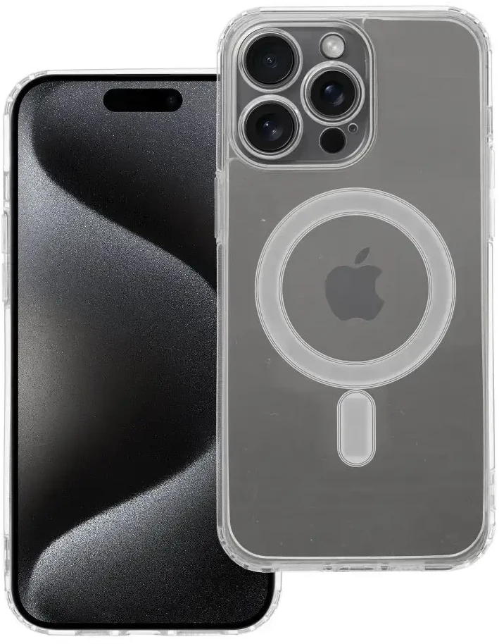Oem Dėklas Clear Mag Cover (MagSafe) skirtas iPhone 15 Pro Max skaidrus