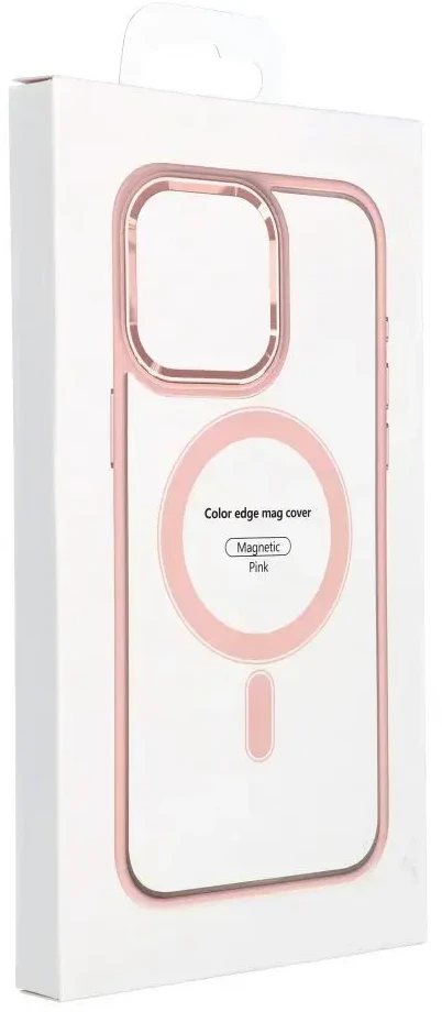 Dėklas Oem Case for iPhone 12 / 12 PRO Color Edge Mag Cover compatible with MagSafe pink
