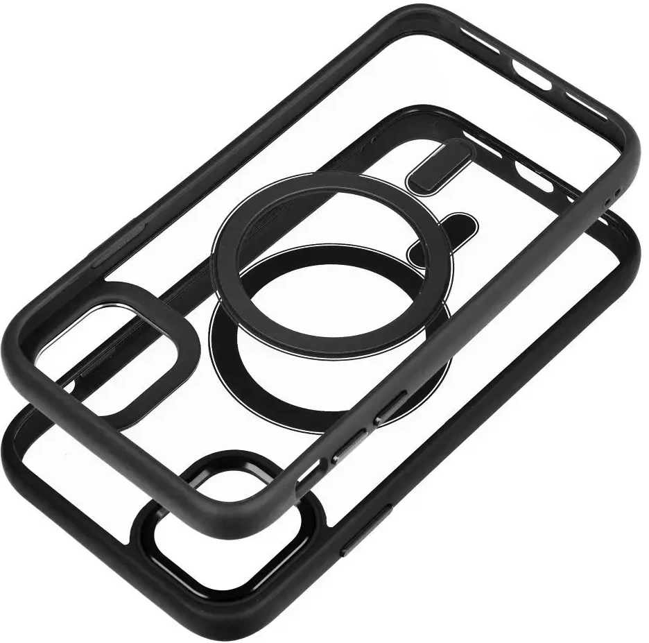 OEM dėklas, skirtas iPhone 11, „Color Edge Mag Cover“, suderinamas su „MagSafe“ (juodas)