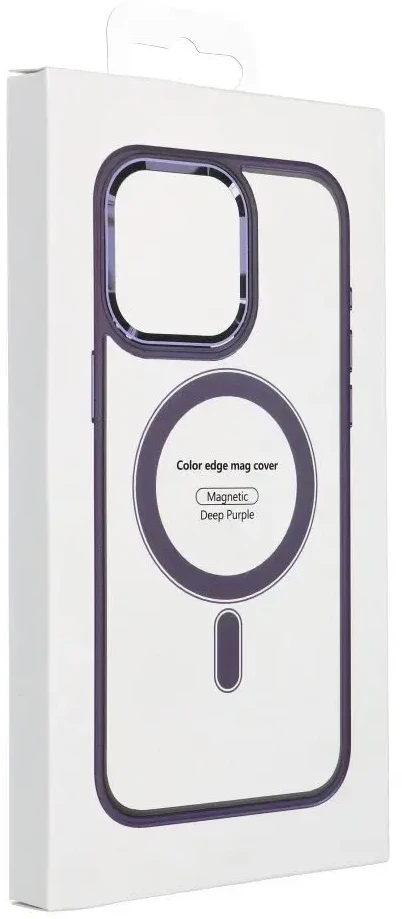 OEM dėklas, skirtas iPhone 13, spalvotas kraštas, MagSafe violetinė