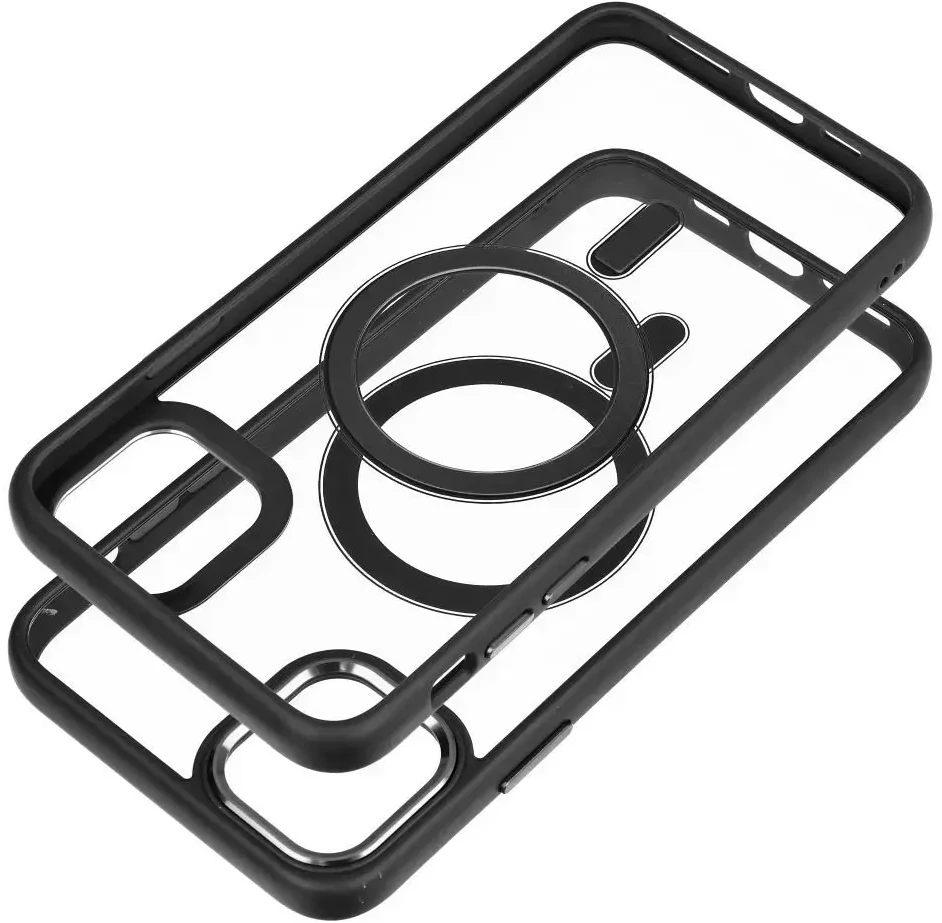 OEM dėklas, skirtas iPhone 11 PRO MAX, spalvotas kraštas, MagSafe dėklas, suderinamas su juodais