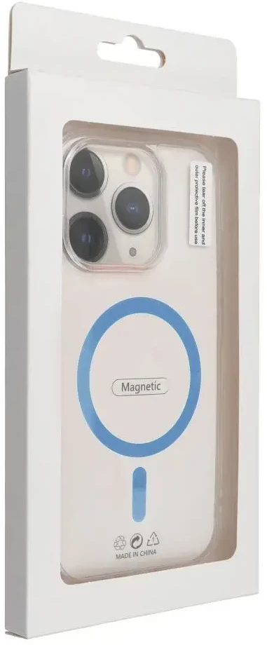 Oem Drop Glue Colorful Ring Mag dėklas suderinamas su MagSafe skirtas Samsung Galaxy A16 mėlynos spalvos