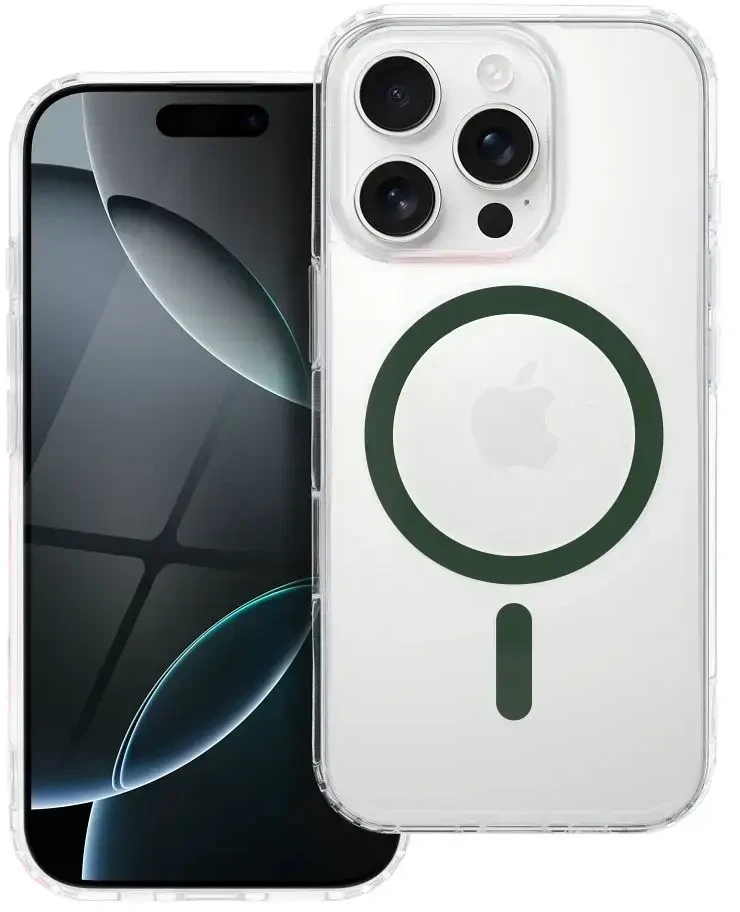 Oem Drop Glue Colorful Ring Mag dėklas suderinamas su MagSafe skirtas Samsung Galaxy A16 žalios spalvos