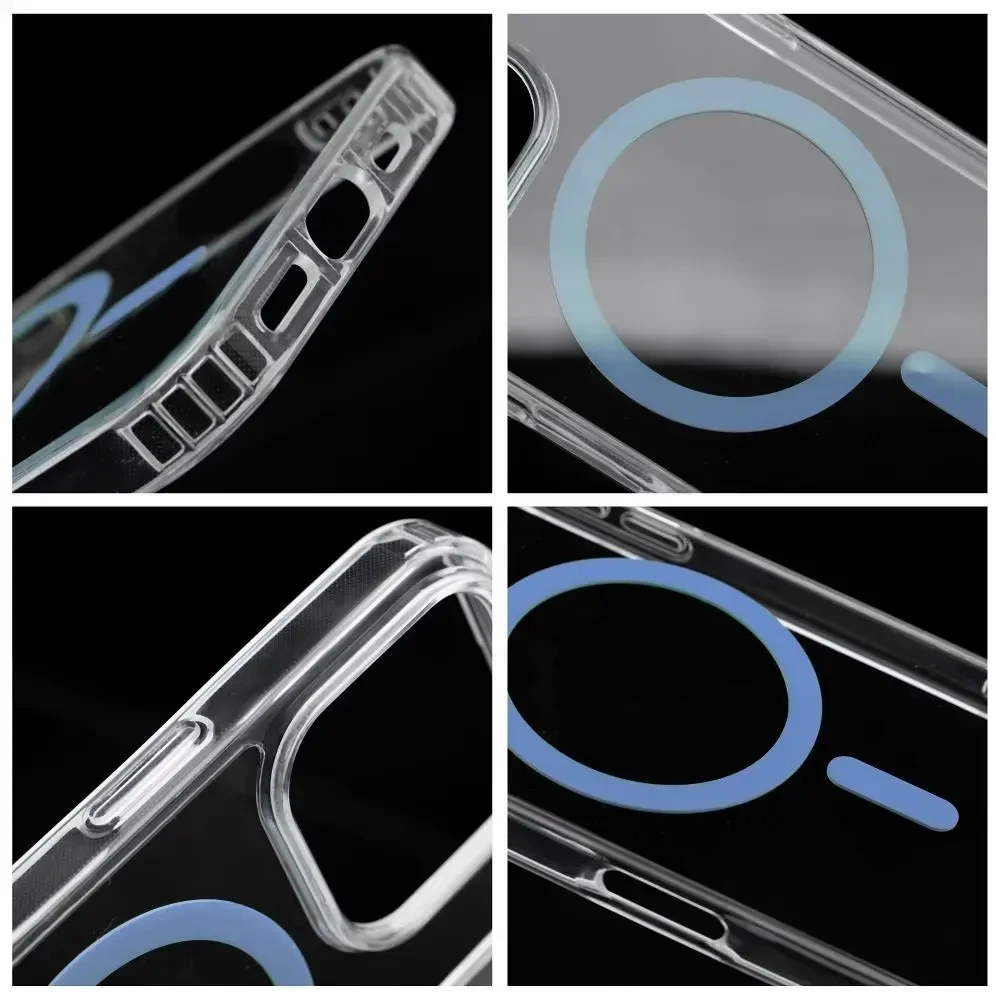 Oem Drop Glue Colorful Ring Mag dėklas suderinamas su MagSafe skirtas Samsung Galaxy A16 mėlynos spalvos