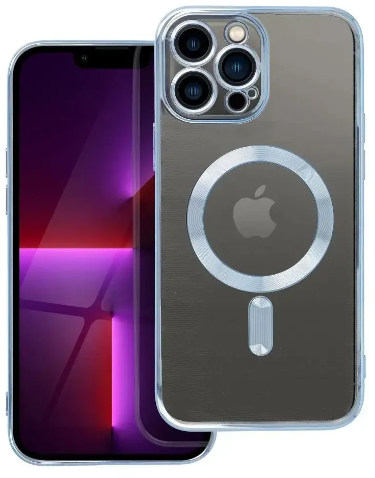 OEM dėklas, skirtas iPhone 13 PRO MAX, Electro Mag dėklas, suderinamas su MagSafe mėlynas