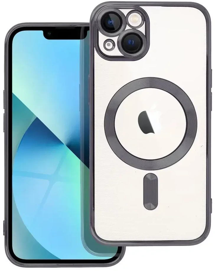 OEM dėklas, skirtas iPhone 13, Electro Mag dėklas, suderinamas su MagSafe juodas