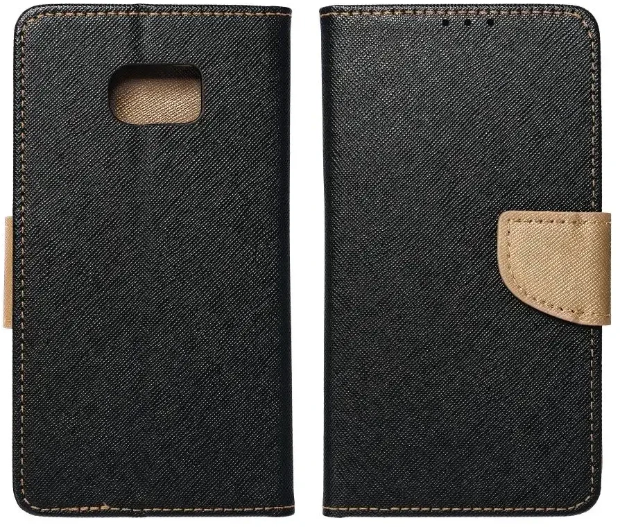 Oem FANCY Book dėklas skirtas Samsung Galaxy A16 juodos spalvos / auksinis