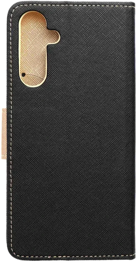 Oem FANCY Book dėklas skirtas Samsung Galaxy A16 juodos spalvos / auksinis
