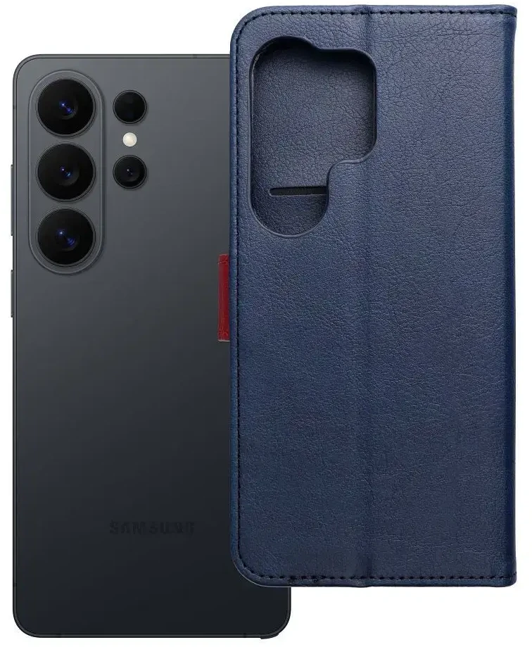 Dėklas Oem Flip case for Motorola G17 POWER Split Book navy and red
