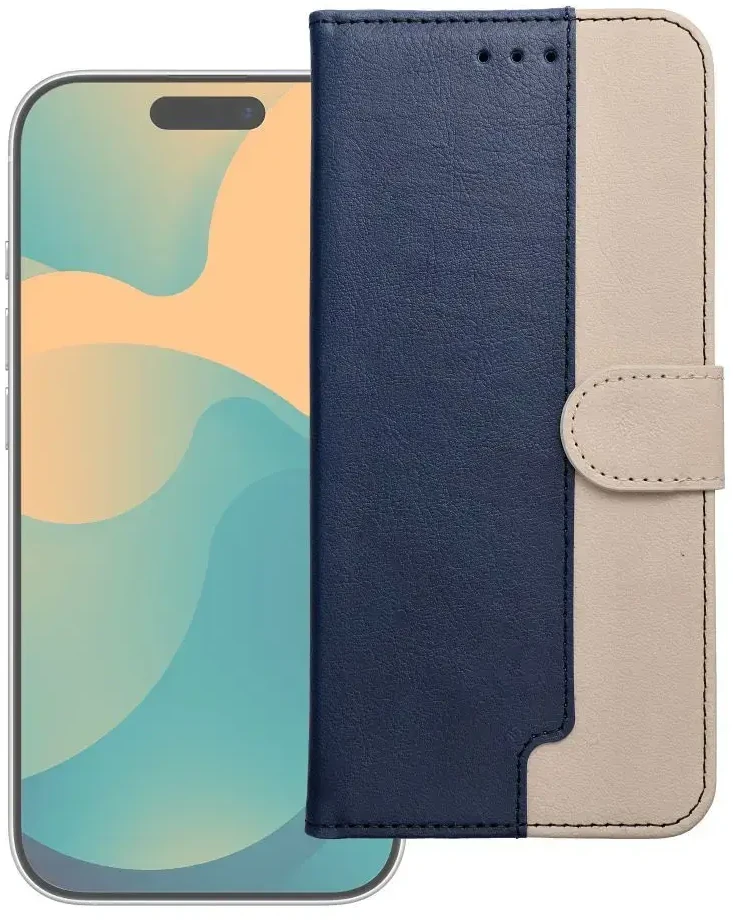 Dėklas Oem Flip case for Motorola G57 POWER Split Book navy and cream