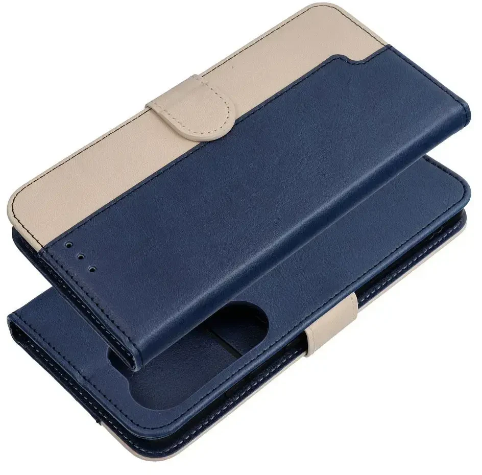 Dėklas Oem Flip case for Motorola G57 POWER Split Book navy and cream