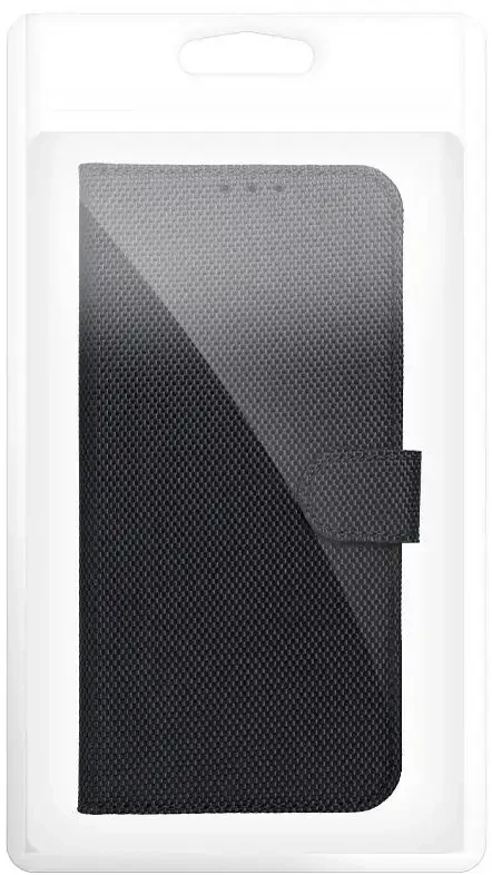 Dėklas Oem Flip case for Motorola G67 / G77 4Card RFID anti-theft tech fabric juodas