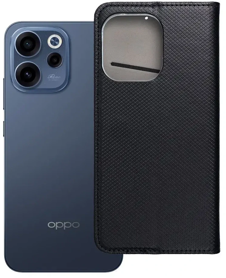 Dėklas Oem Flip case for Oppo Reno 15F Smart Case Book juodas