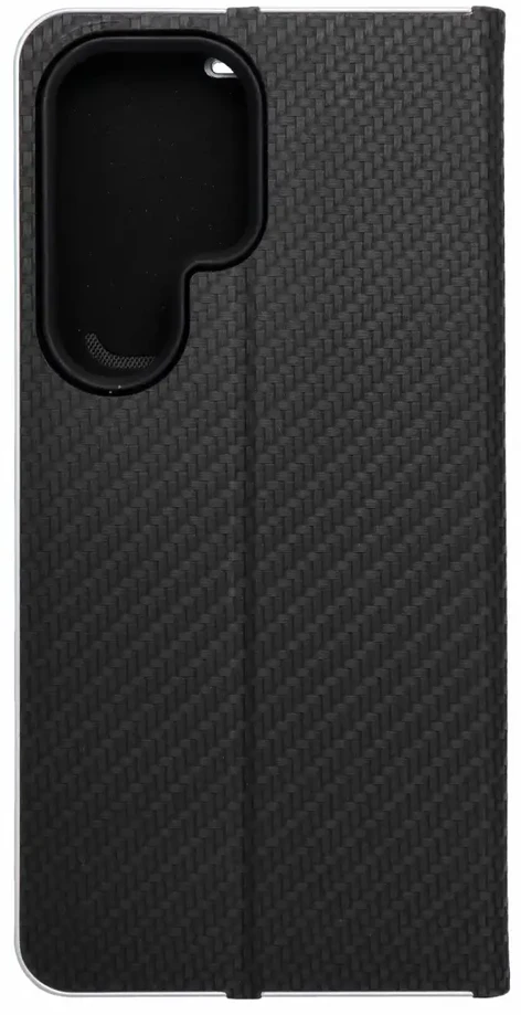 Dėklas Oem LUNA Book Carbon skirtas Samsung Galaxy S25 Ultra juodos spalvos