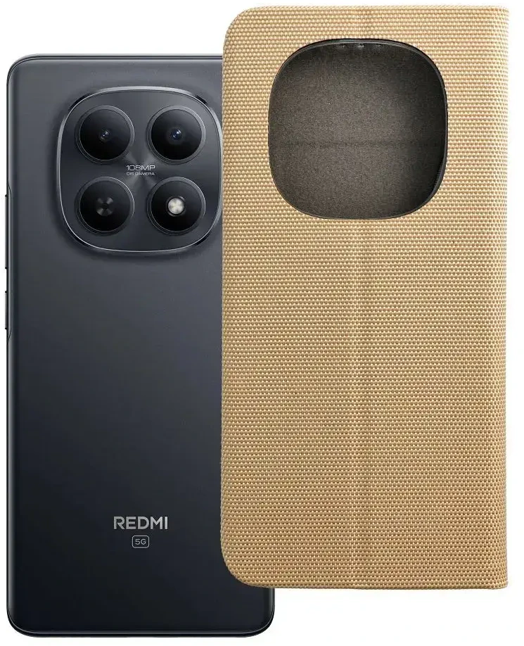 Oem Dėklas su klapką na Xiaomi Redmi NOTE 15 5G Sensitive Book auksinė