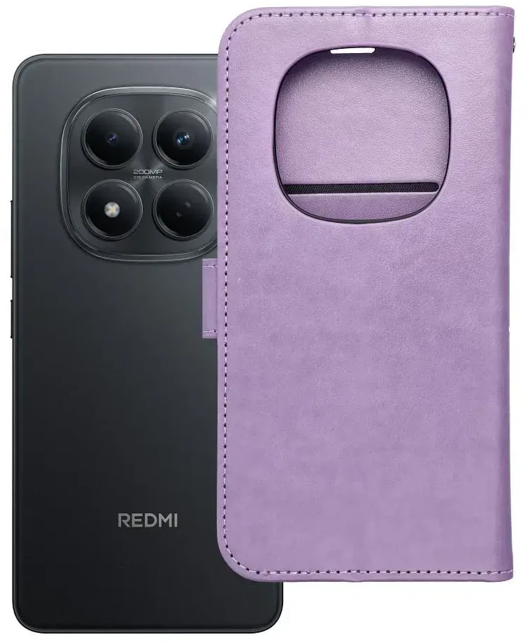 Oem Dėklas su klapką na Xiaomi Redmi NOTE 15 PRO 5G Mezzo Book mandala violetinė