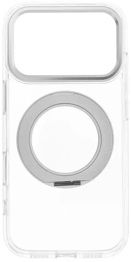 Dėklas Oem Case for iPhone 18 Pro / 17 Pro Frame Circle Stand compatible with MagSafe transparent