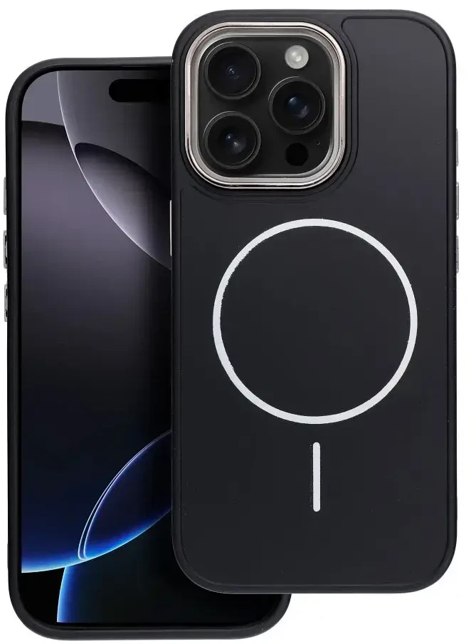 OEM dėklas, skirtas „iPhone 14 Frame Mag Cover“, suderinamas su „MagSafe“ juodas