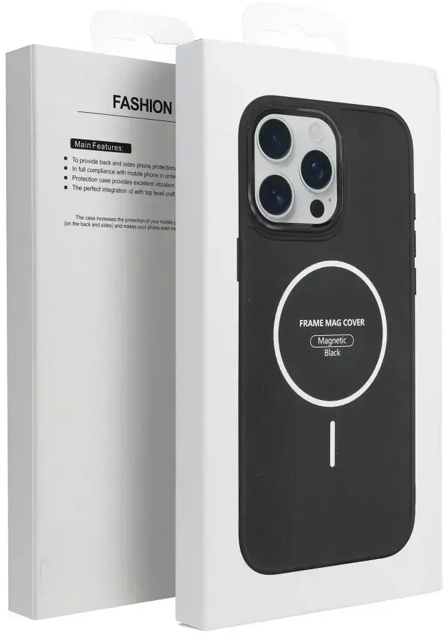 Oem Originalus „iPhone 12 MINI“ dėklas su rėmeliu, suderinamas su „MagSafe“ ir juodas