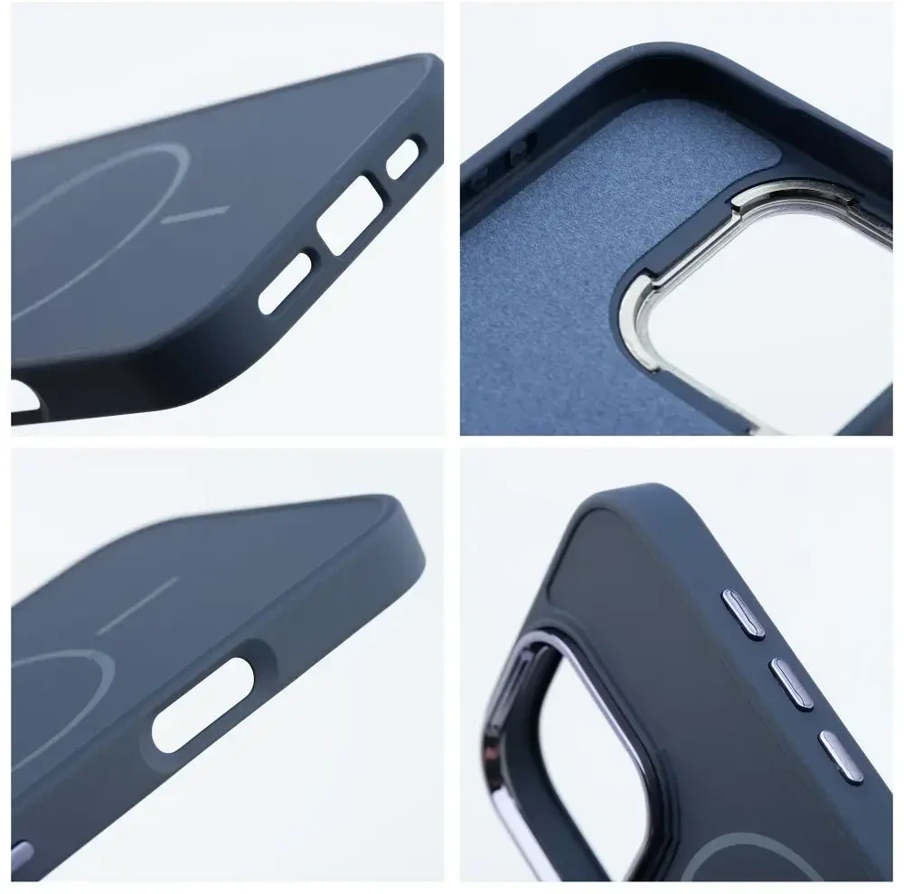 OEM dėklas, skirtas iPhone 13 MINI, su rėmeliu, suderinamas su MagSafe, tamsiai mėlynas