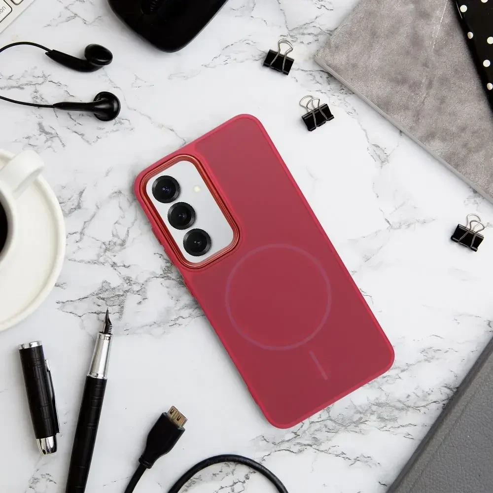 Oem Dėklas na Samsung A27 Frame Mag Cover zgodne su MagSafe magenta