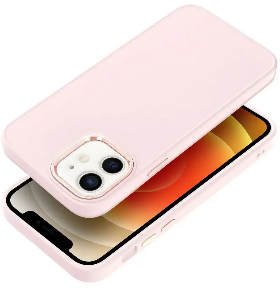 OEM dėklas, skirtas iPhone 12 / 12 PRO Frame, miltelinės rožinės spalvos