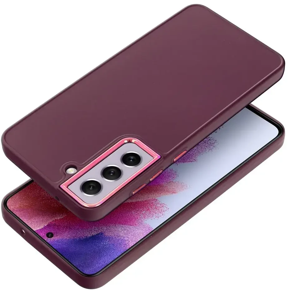 Oem FRAME dėklas skirtas Samsung Galaxy S21 FE violetinės spalvos