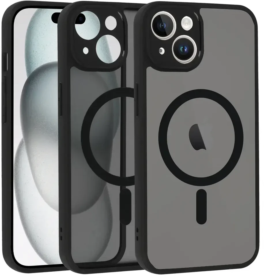 Topt Full Matte Mag dėklas skirtas iPhone 14 juodos spalvos