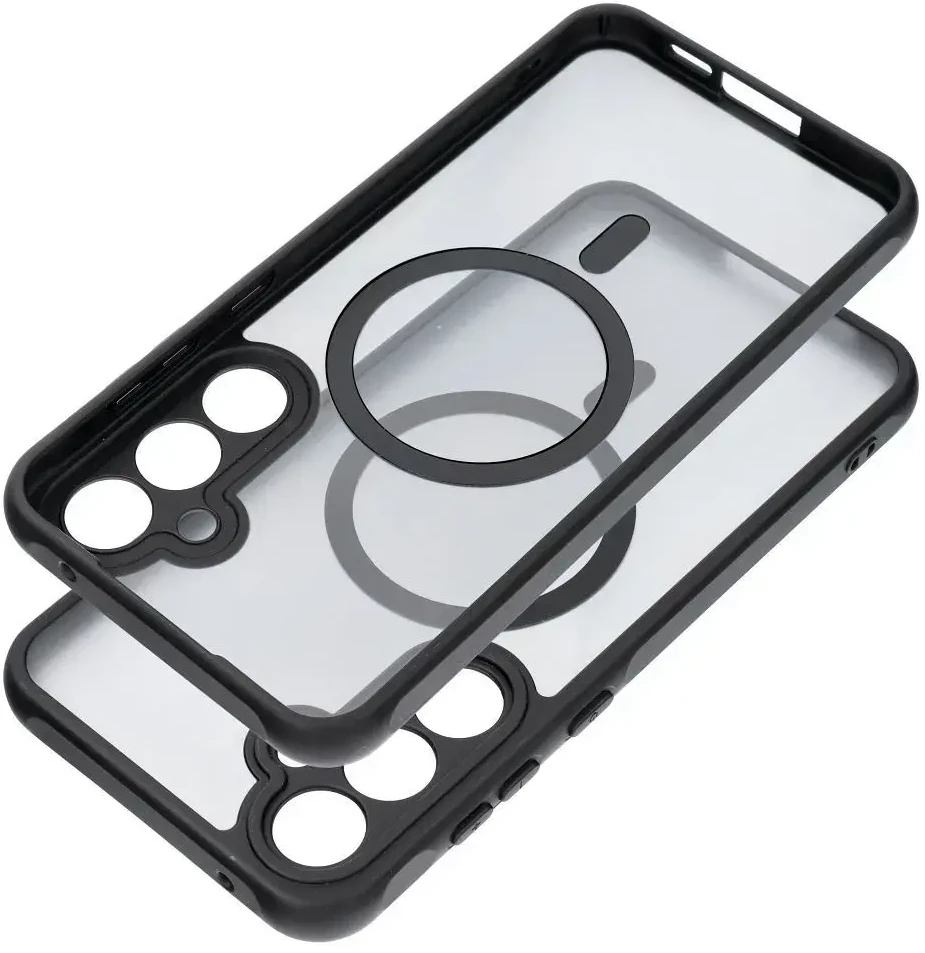 Oem FULL MATTE MAG COVER dėklas suderinamas su MagSafe skirtas Samsung Galaxy A55 juodos spalvos