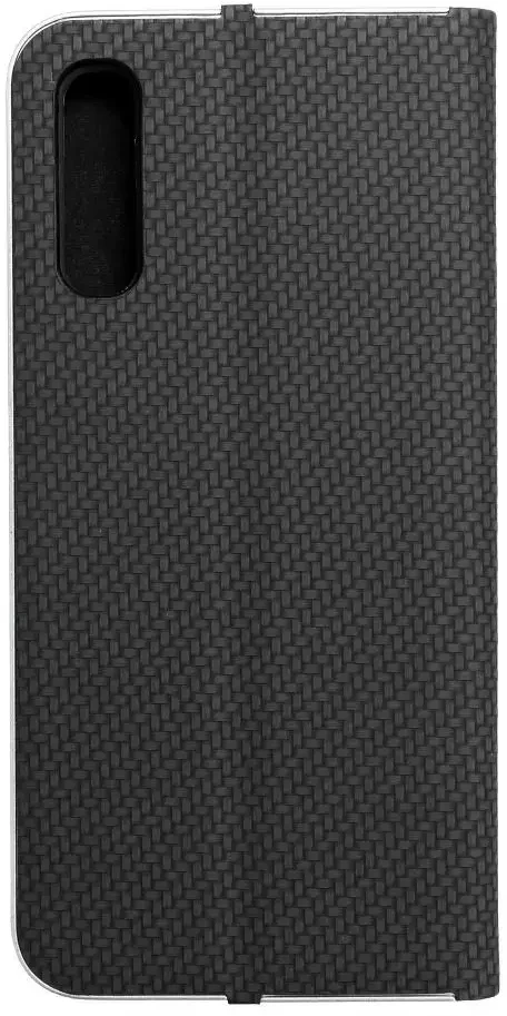 Dėklas Oem LUNA Book Carbon skirtas Samsung Galaxy A50 juodos spalvos