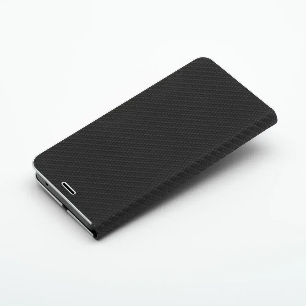 Dėklas Oem LUNA Book Carbon skirtas Xiaomi Redmi Note 12 Pro 5G juodos spalvos