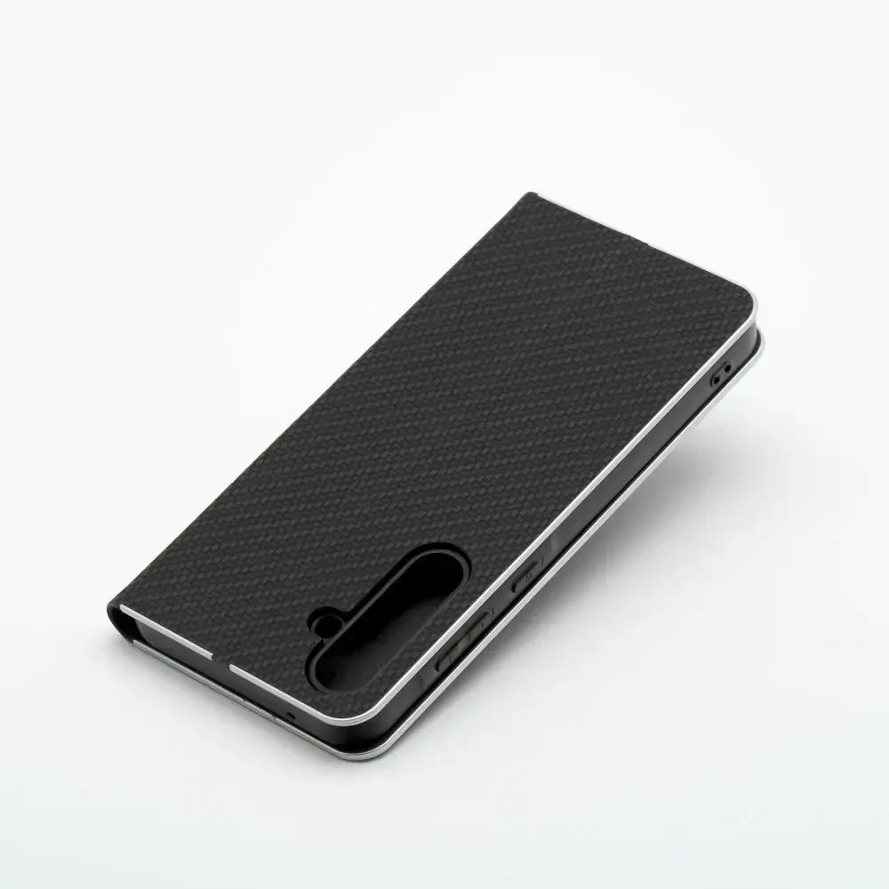 Dėklas Oem LUNA Book Carbon skirtas Xiaomi Redmi Note 12 Pro 5G juodos spalvos