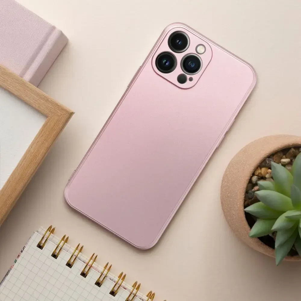 Oem dėklas, skirtas iPhone 17, metalinis rožinis