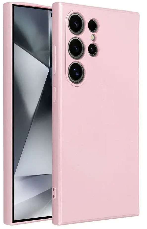 Oem METALLIC Dėklas skirtas Samsung Galaxy S24 Ultra rožinės spalvos