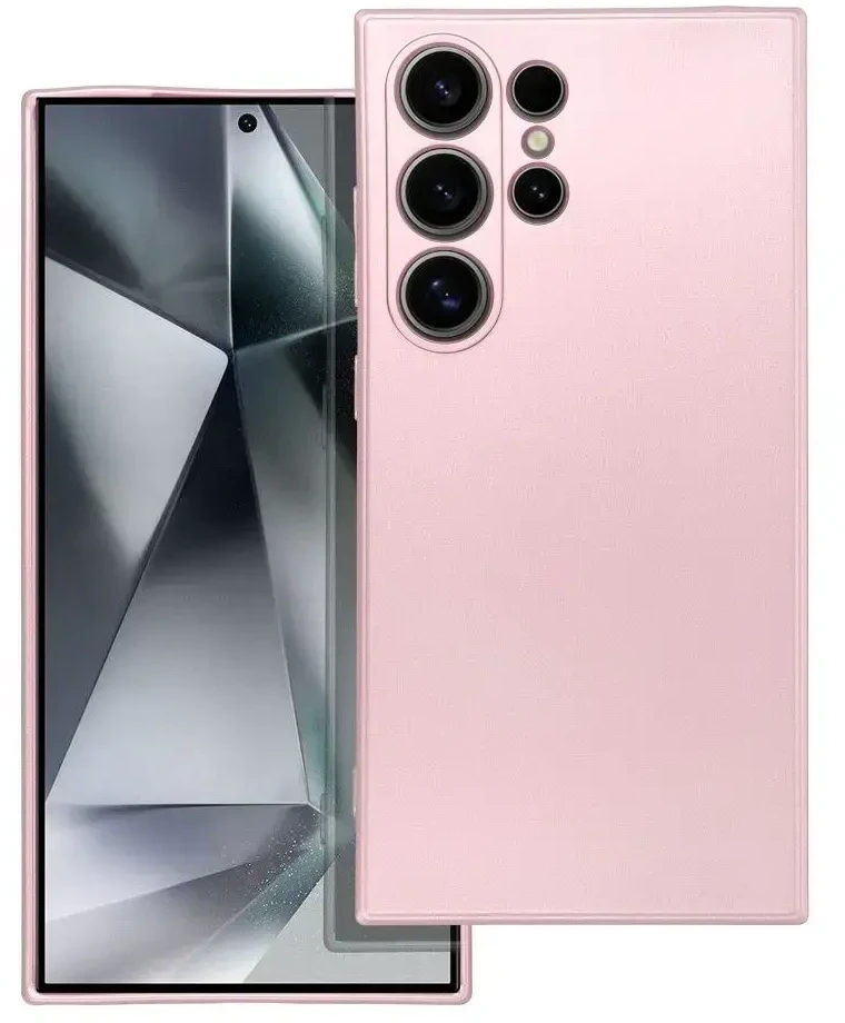 Oem METALLIC Dėklas skirtas Samsung Galaxy S24 Ultra rožinės spalvos