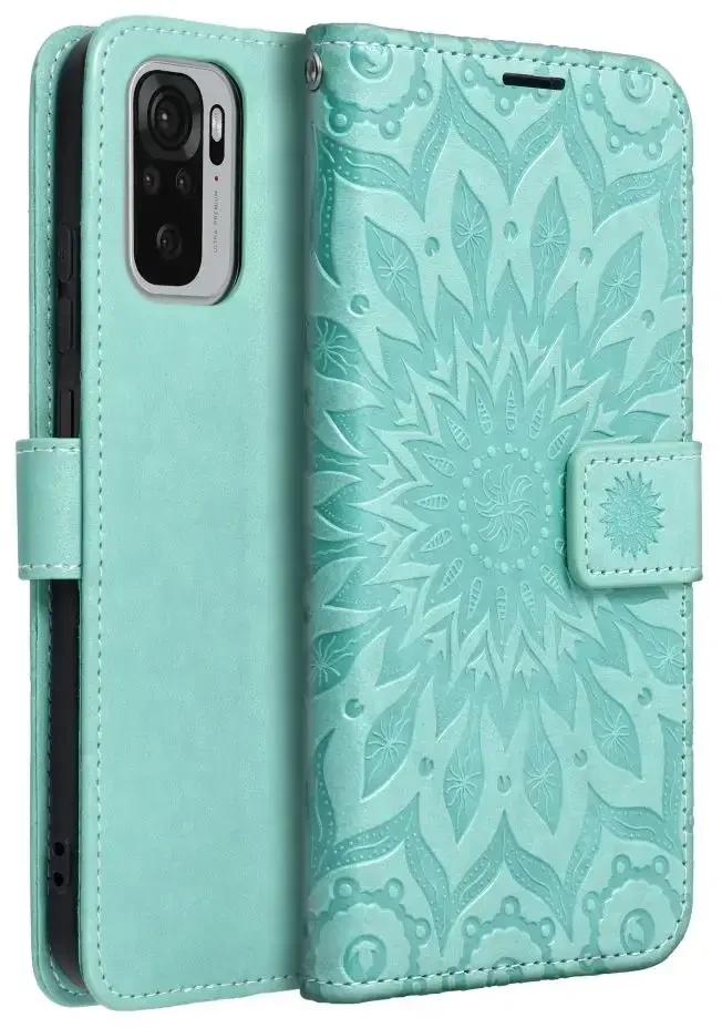 Forcell Oem MEZZO Book dėklas skirtas Xiaomi Redmi 9C / 9C NFC mandala žalios spalvos
