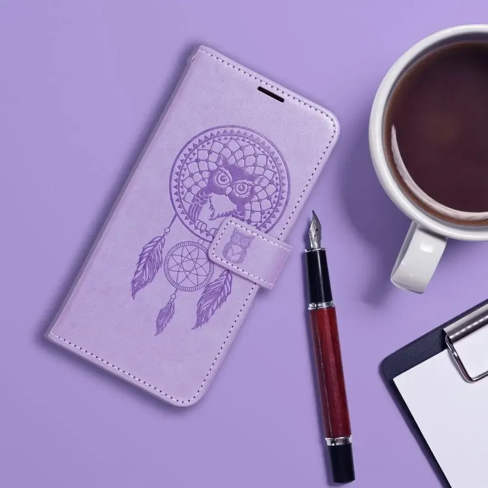 Forcell Oem MEZZO Book dėklas skirtas Xiaomi Redmi 9AT / Redmi 9A dreamcatcher violetinės spalvos
