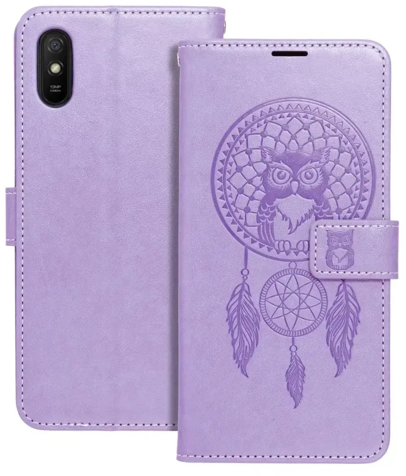 Forcell Oem MEZZO Book dėklas skirtas Xiaomi Redmi 9AT / Redmi 9A dreamcatcher violetinės spalvos