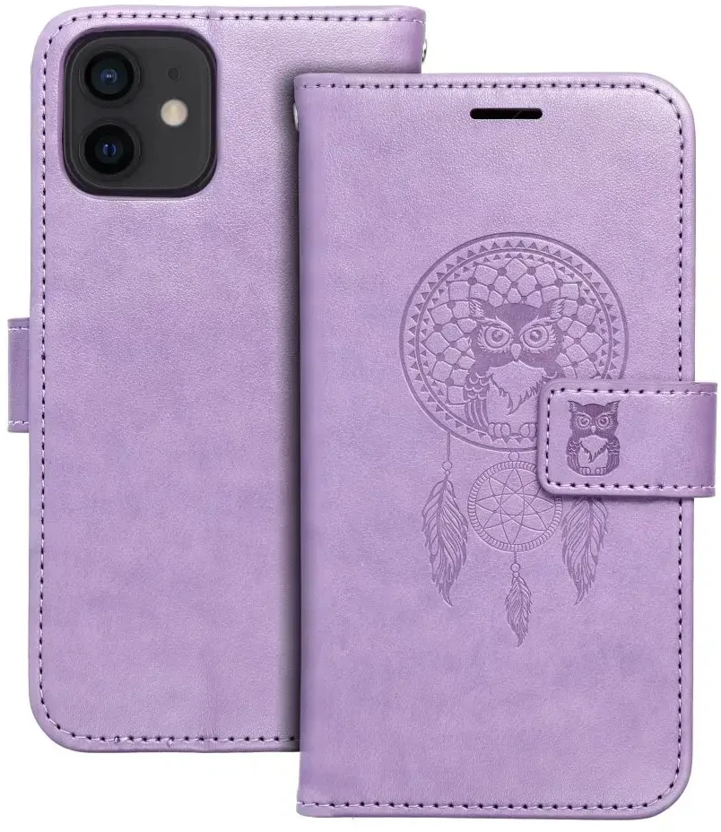 Forcell OEM atverčiamas dėklas iPhone 12 / 12 PRO Mezzo Book sapnų gaudyklė violetinė spalva