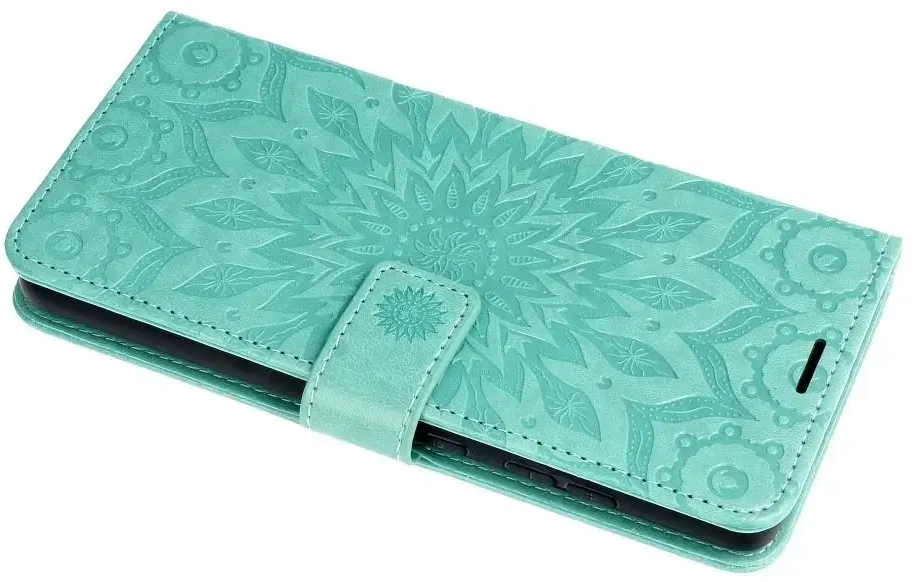 Forcell Oem MEZZO Book dėklas skirtas Samsung Galaxy A22 5G mandala žalios spalvos
