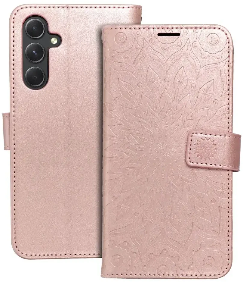 Oem MEZZO Book dėklas skirtas Samsung Galaxy A54 5G mandala rose auksinis