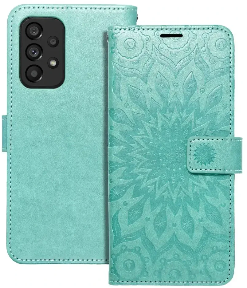 Forcell Oem MEZZO Book dėklas skirtas Samsung Galaxy A53 5G mandala žalios spalvos