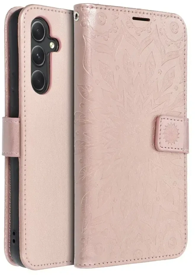 Oem MEZZO Book dėklas skirtas Samsung Galaxy A54 5G mandala rose auksinis