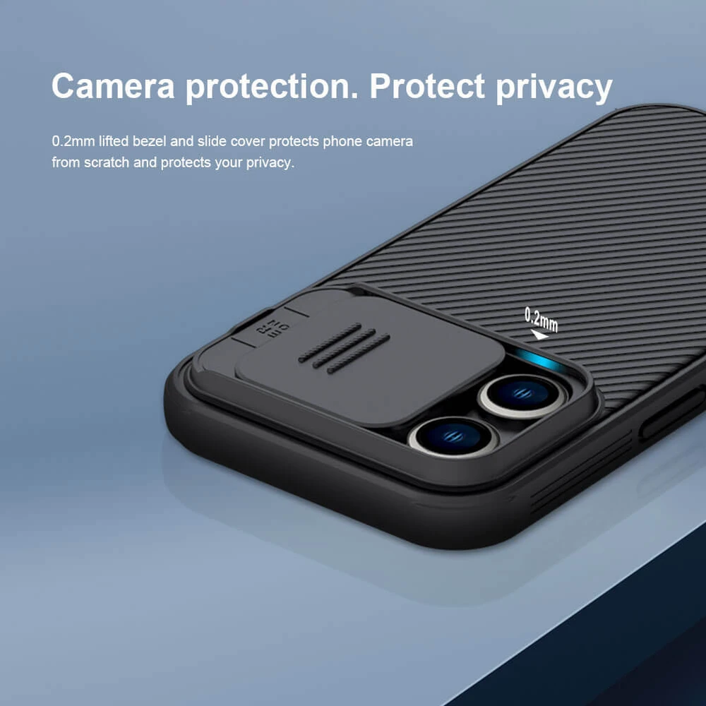 Dėklas Nillkin CamShield Pro Apple iPhone 14 Pro Max violetinis