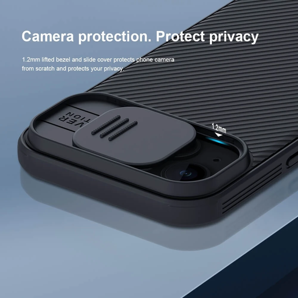 Dėklas Nillkin CamShield Pro Apple iPhone 15 Plus žalias