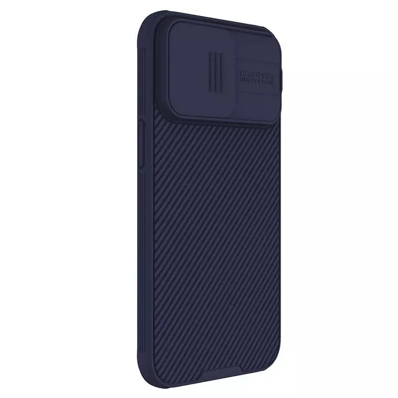 Nillkin CamShield Pro PC+TPU dėklas telefonui Apple iPhone 15 Pro Max violetinės spalvos
