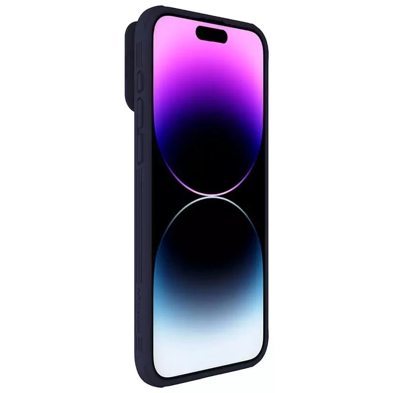 Nillkin CamShield Pro PC+TPU dėklas telefonui Apple iPhone 15 Pro Max violetinės spalvos