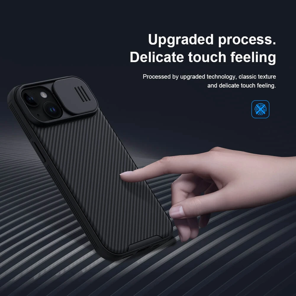 Dėklas Nillkin CamShield Pro Apple iPhone 15 Plus žalias